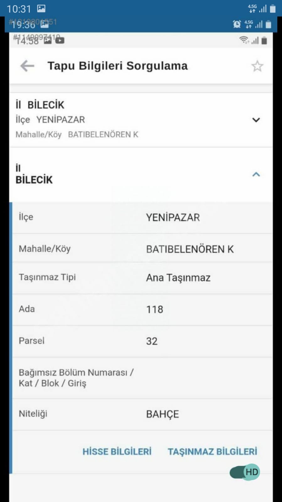 BİLECİK YENİPAZAR BATIBELENÖREN SATILIK TARLA 440m² - BİLECİK YENİPAZAR fotoğraf 4